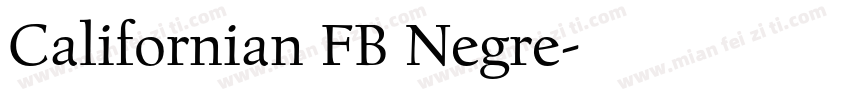 Californian FB Negre字体转换